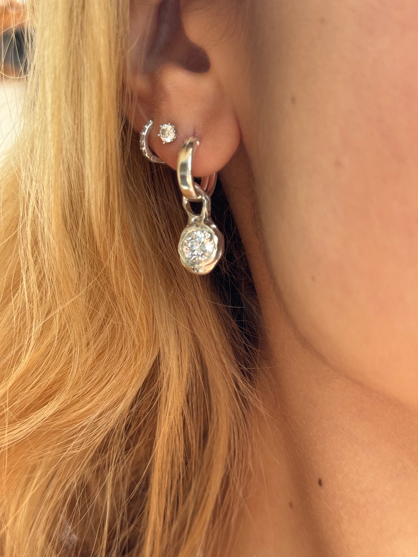 Moissanita Earrings