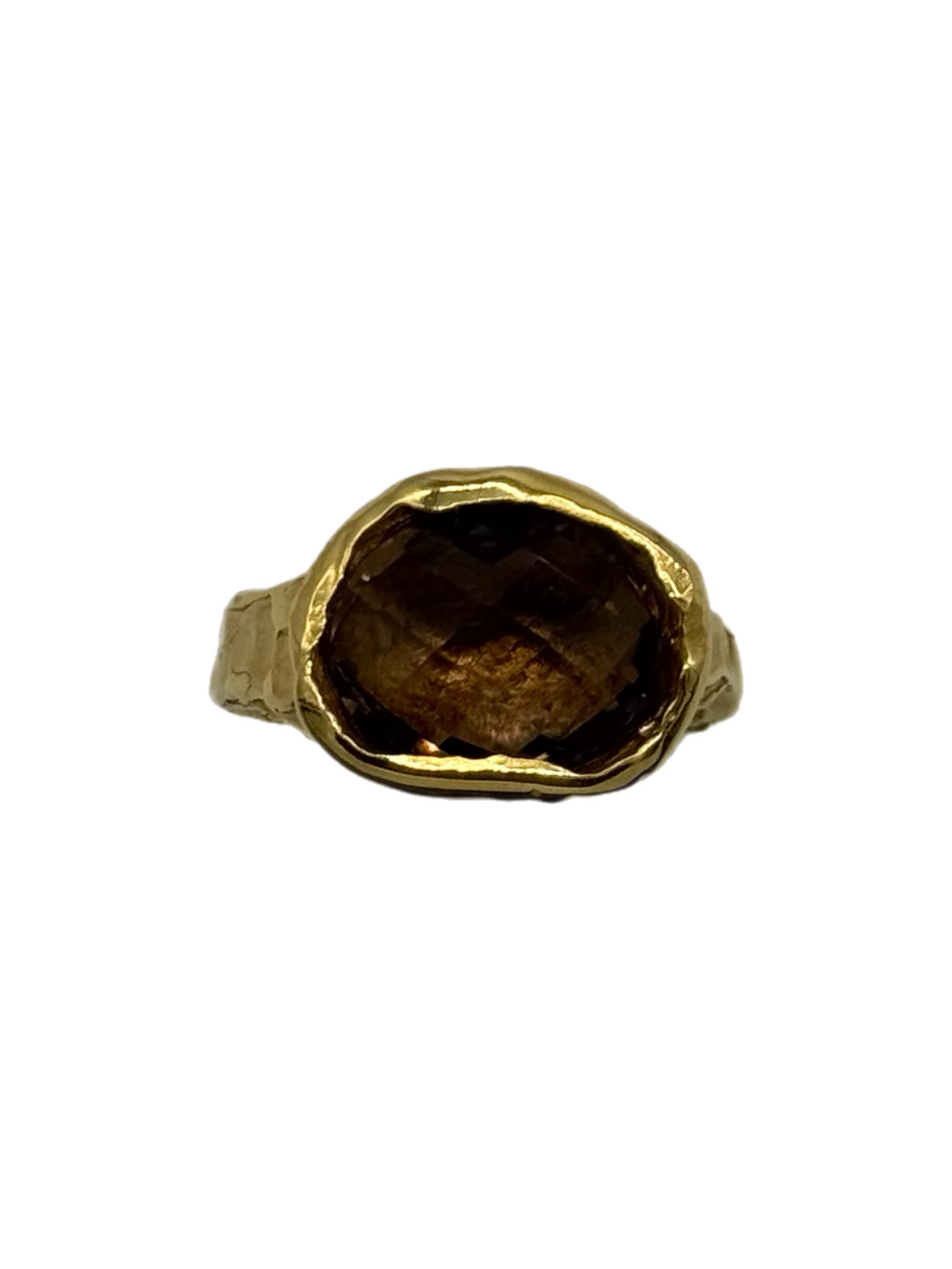 Fume Ring — 925 silver ring with smoky quartz, Camila D. Daneri