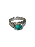 Esmeralda Ring — 925 silver ring with emerald, Camila D. Daneri