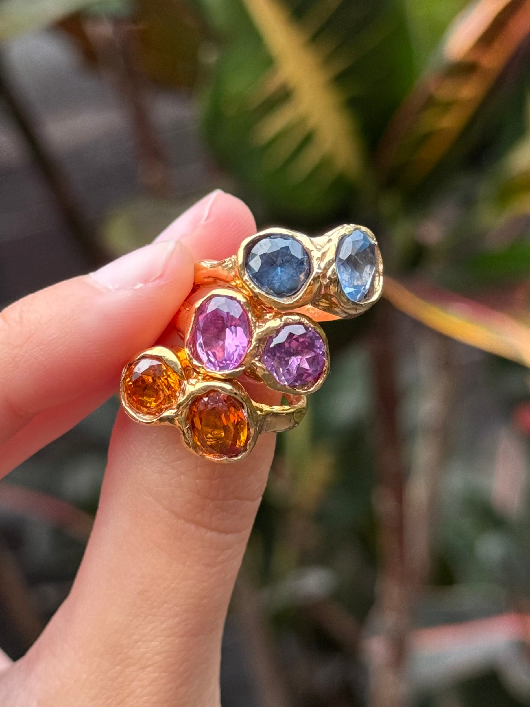 Golden Eclipse Ring — 925 silver ring with 18k gold vermeil, Camila D. Daneri