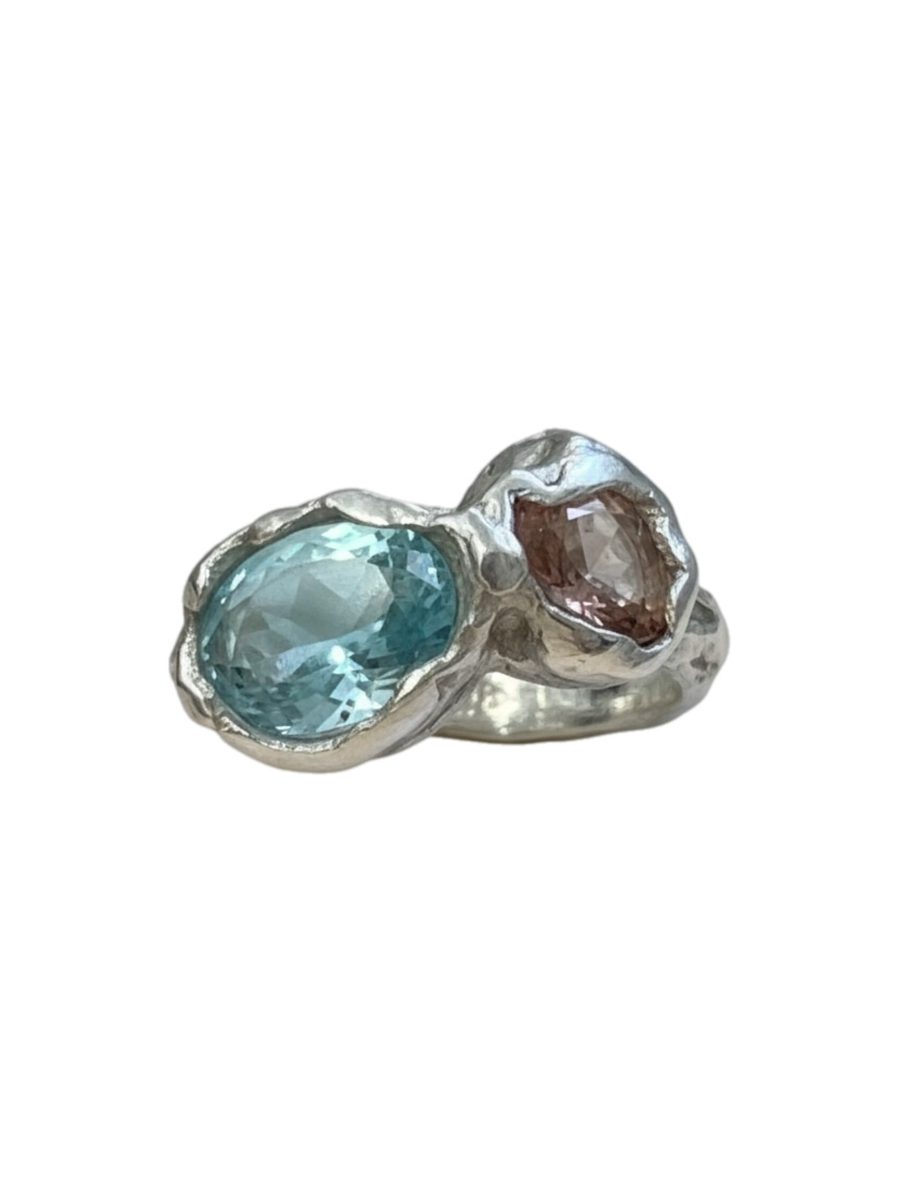 Aquamarina Ring — 925 silver ring with aquamarine, Camila D. Daneri
