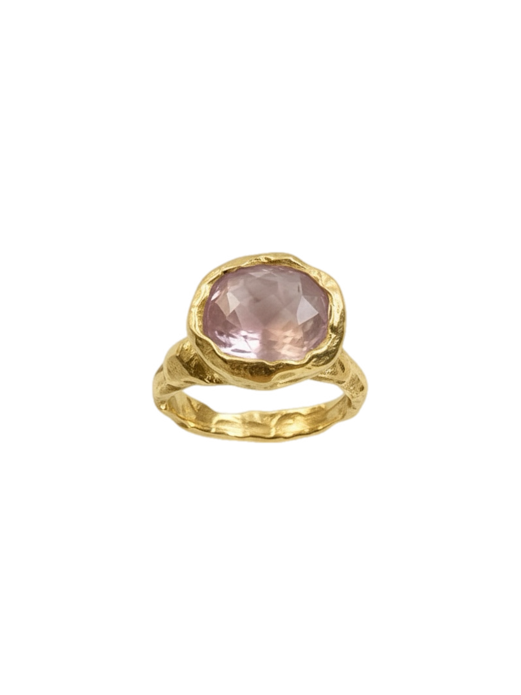 Quarzo Rosa Ring — 925 silver ring with rose quartz, Camila D. Daneri