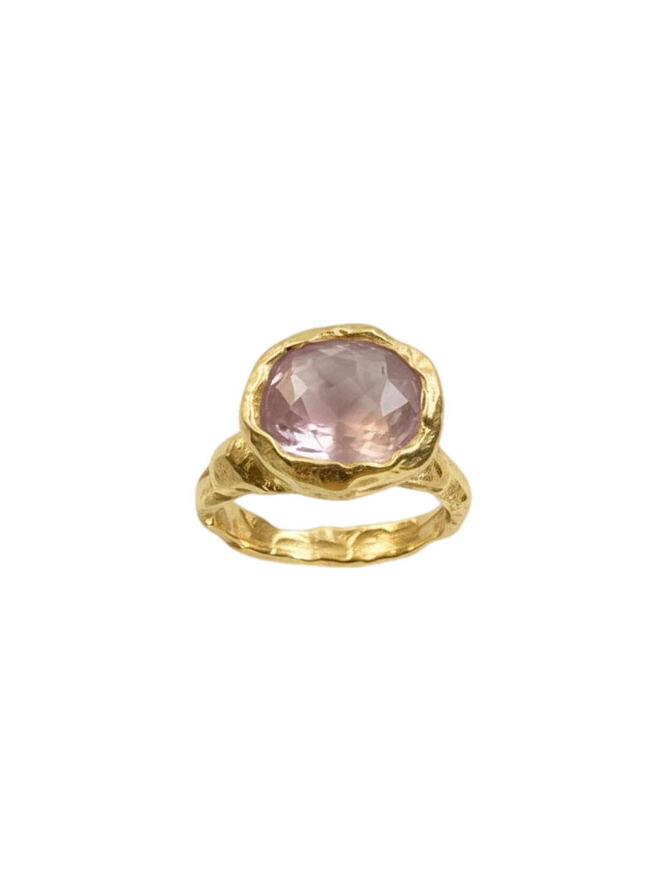 Quarzo Rosa Ring — 925 silver ring with rose quartz, Camila D. Daneri