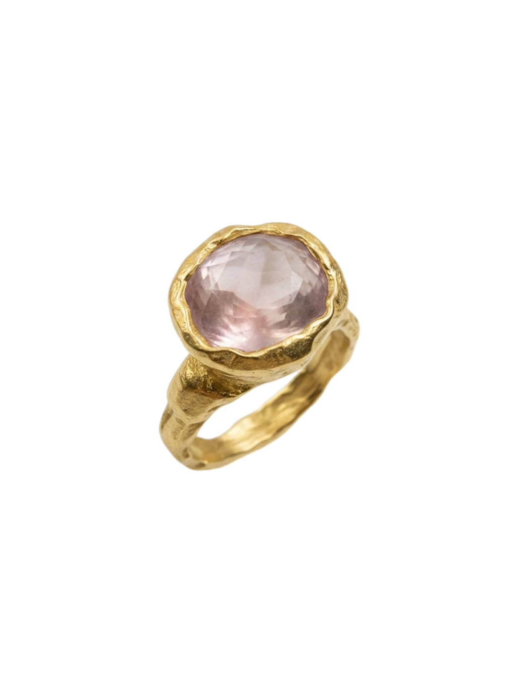 Quarzo Rosa Ring — 925 silver ring with rose quartz, Camila D. Daneri