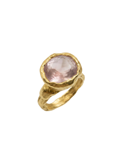 Quarzo Rosa Ring — 925 silver ring with rose quartz, Camila D. Daneri