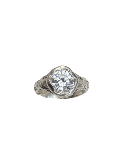 Moissanita Ring — 925 silver ring with moissanite, Camila D. Daneri