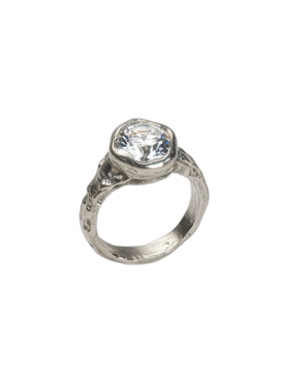 Moissanita Ring — 925 silver ring with moissanite, Camila D. Daneri