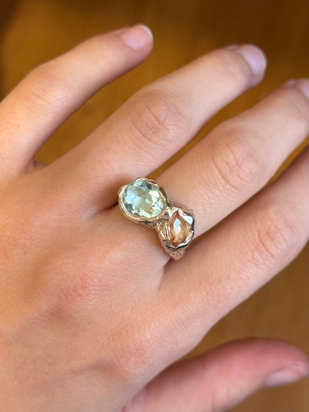 Aquamarina Ring — 925 silver ring with aquamarine, Camila D. Daneri