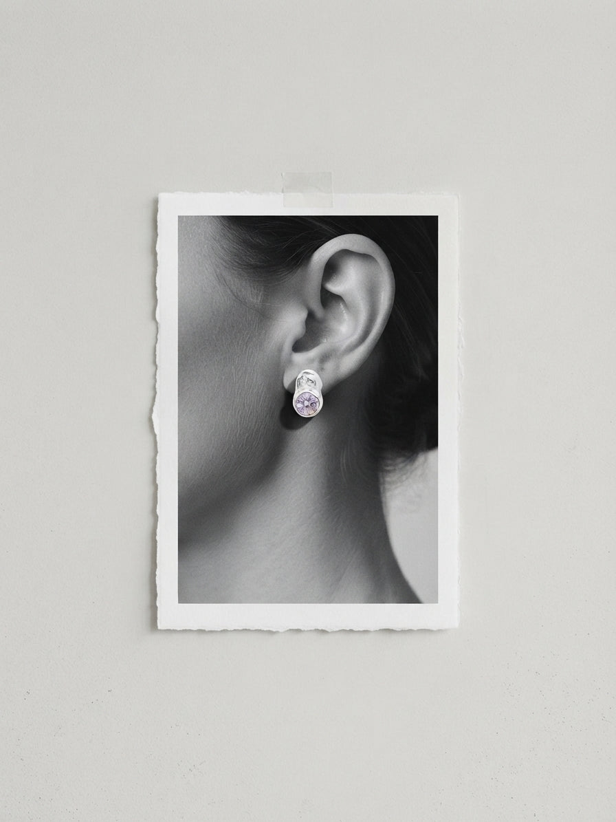 Amethyst Stud Earrings