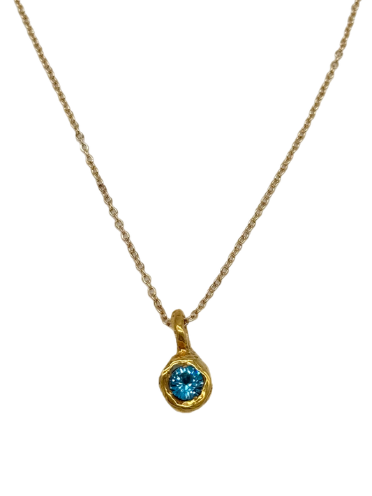 Topacio Necklace — 925 silver necklace with topaz, Camila D. Daneri