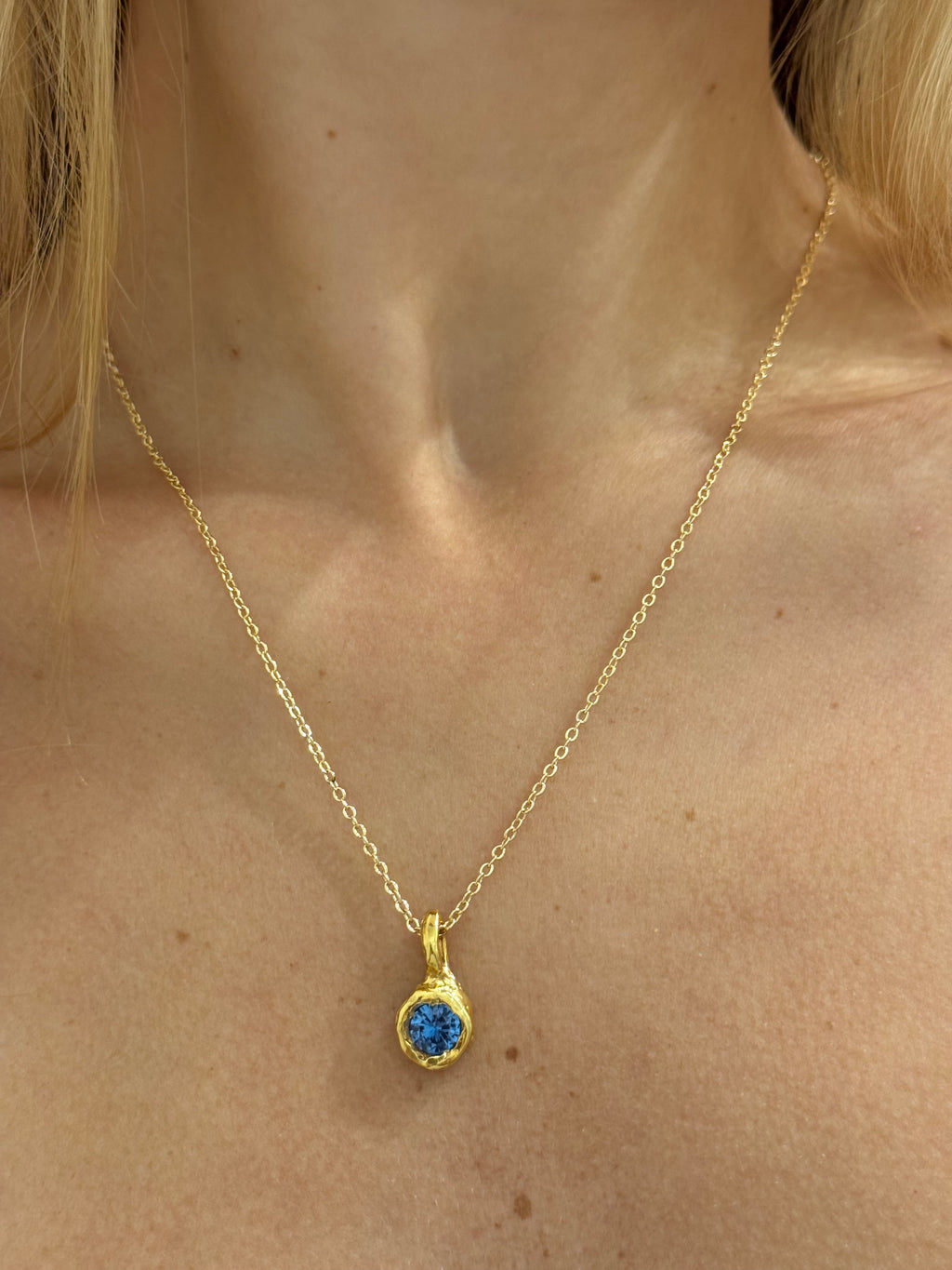 Topacio Necklace — 925 silver necklace with topaz, Camila D. Daneri