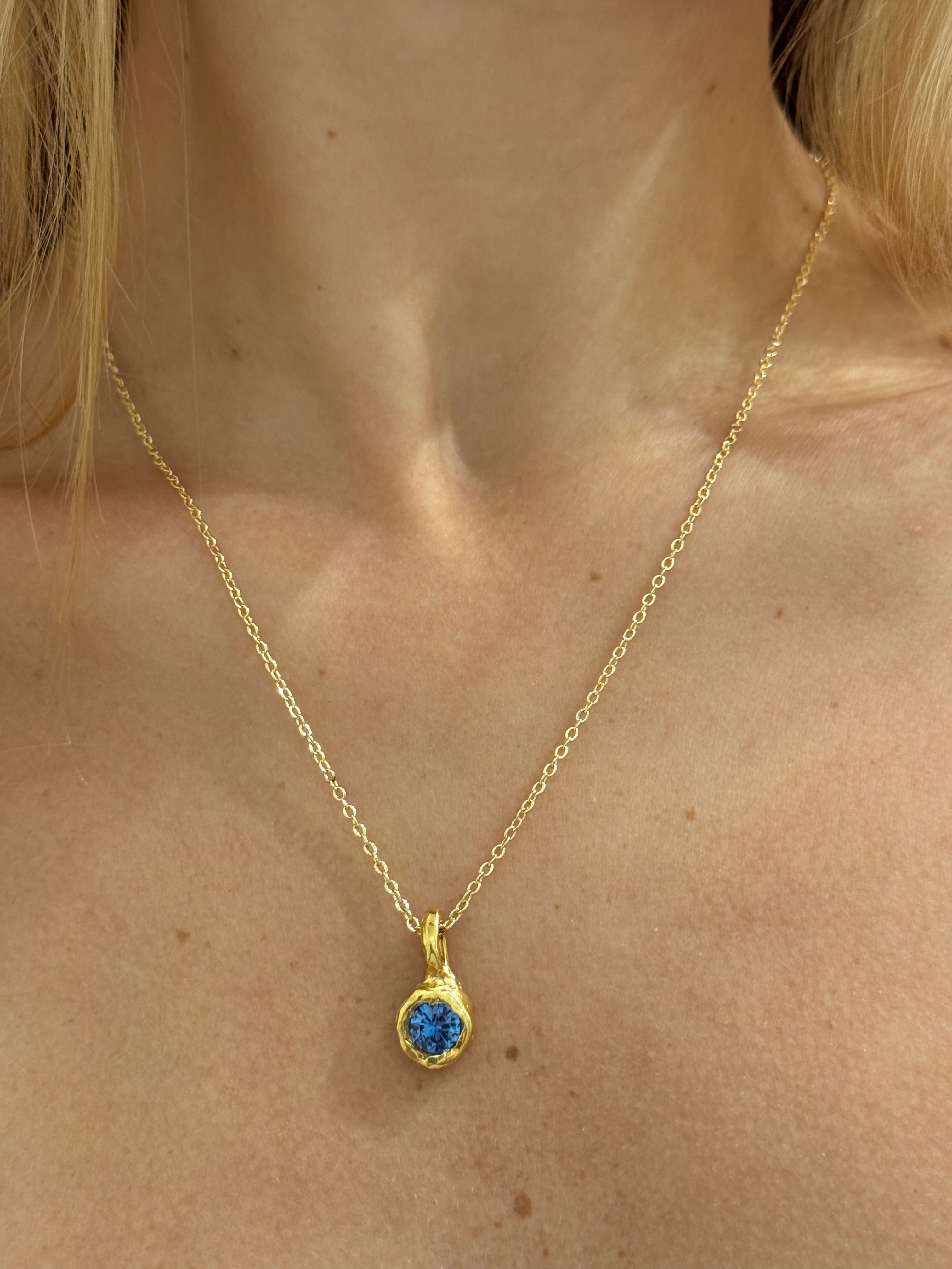 Topacio Necklace — 925 silver necklace with topaz, Camila D. Daneri