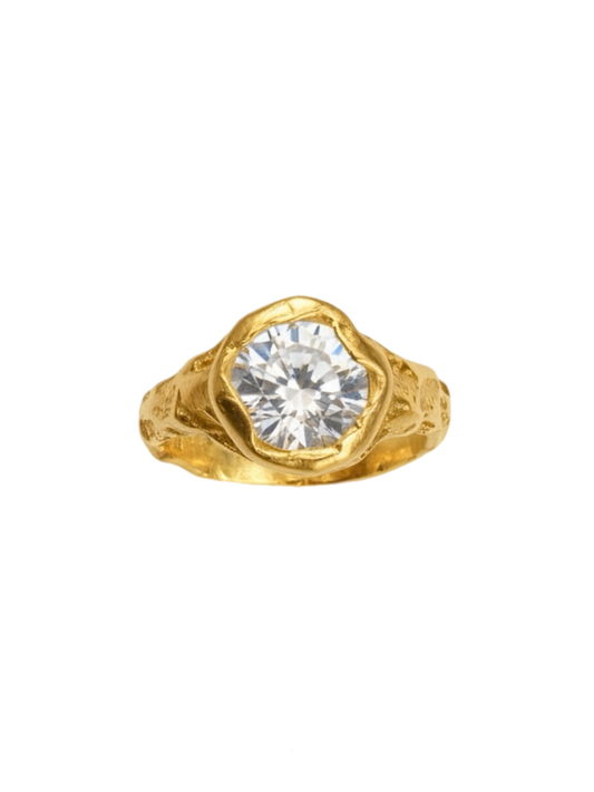 Moissanita Ring — 925 silver ring with moissanite, Camila D. Daneri