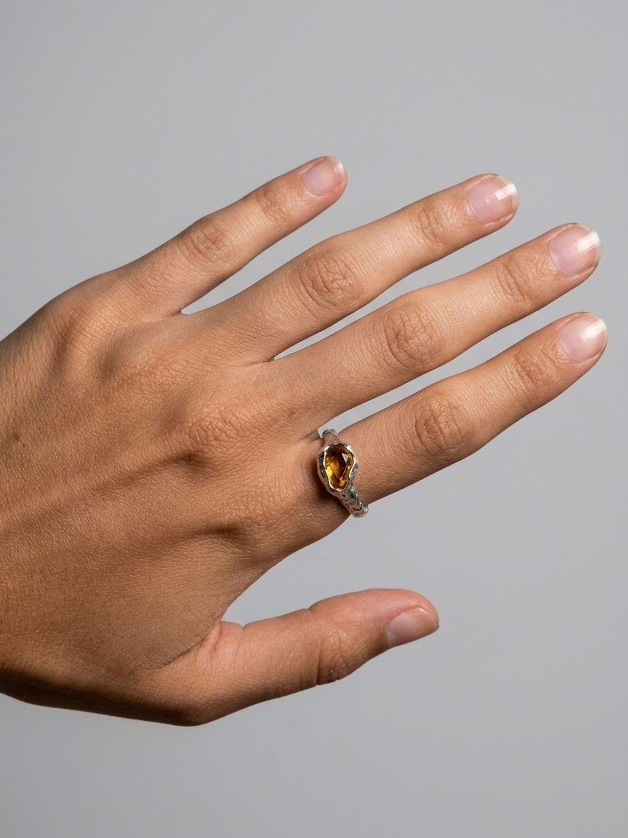 Gota Citrino Ring