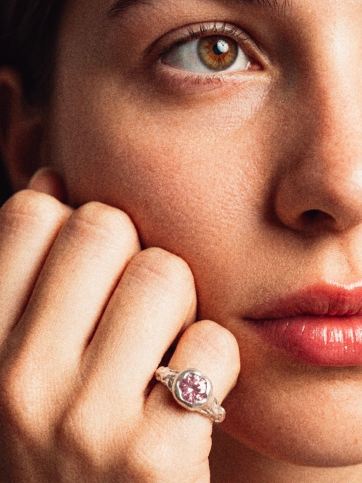 Pink Pinky Ring