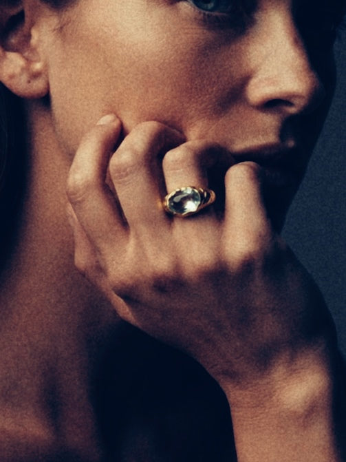 Prasiolita Ring